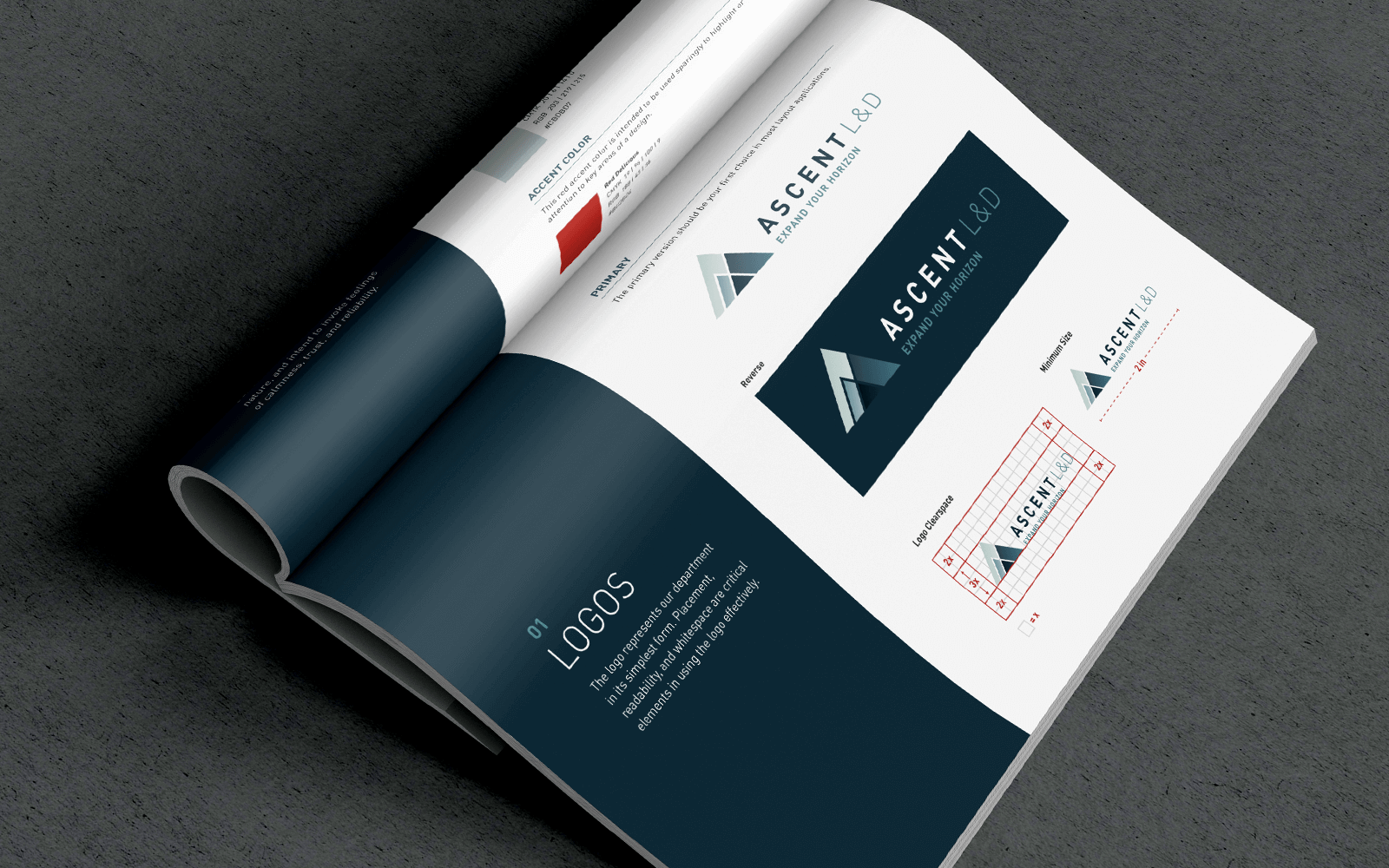 Logo page from brand guidelines